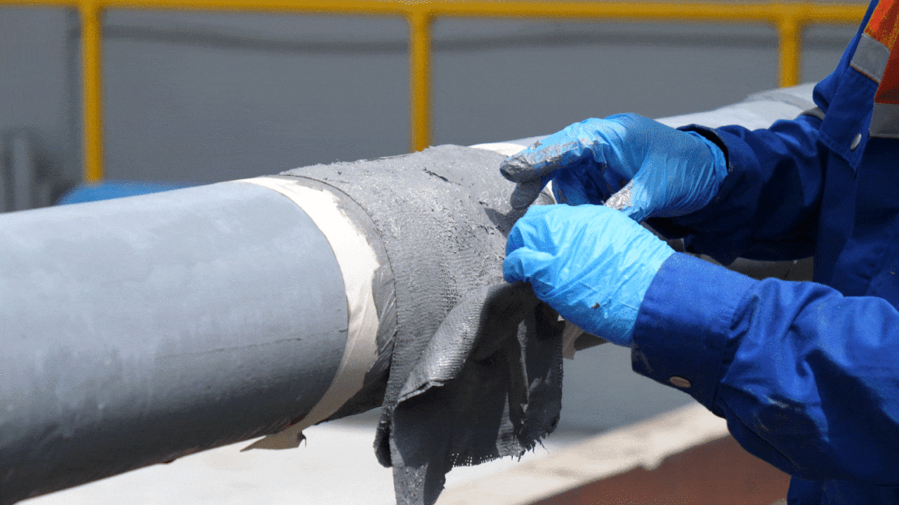 Cómo Reparar Tuberías con Fugas Activas (con video) 35 Apply the reinforced composite repair material to the leak repair area