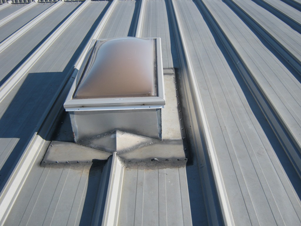 Seams around skylights and roof protrusions can cause roof vulnerabilities