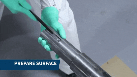 Prepare the surface of the damaged keyway
