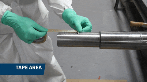 Use tape to define the repair area