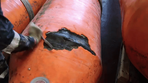 Remove Loose Material from the Floating Hose
