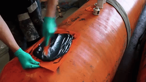 Mixing Belzona 2211 (MP Hi-Build Elastomer)