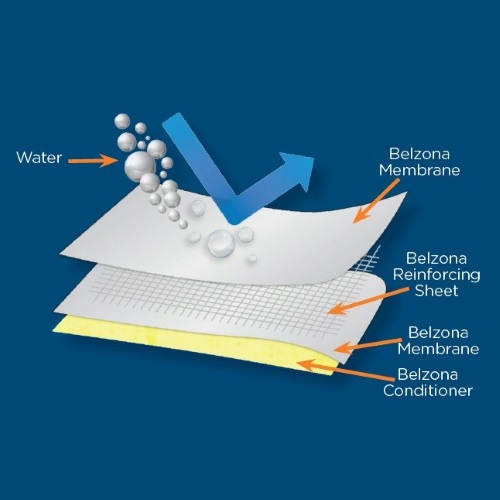 A visual representation of how a membrane works