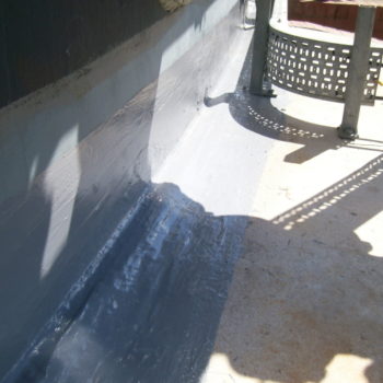 Belzona material applied to tank base
