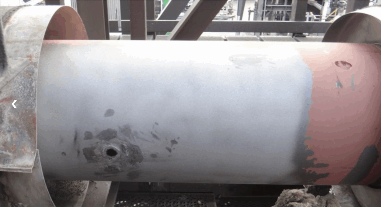 Before a pipeline was repaired with Belzona