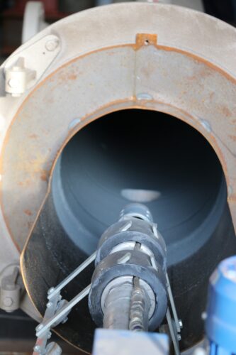 Example of an internal pipeline coating.