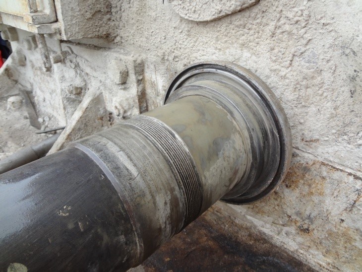 Belzona 1111 (Super Metal) rebuilt shaft to its original dimensions