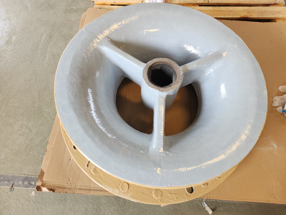 Belzona 1341 (Supermetalglide) overcoated internal surface of a pump part