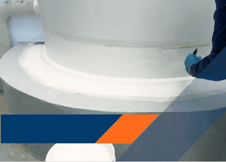 Apply the second coat of Belzona 3111 (Flexible Membrane)