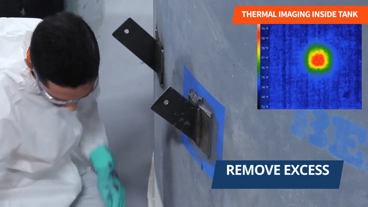 Removal of excess metal bonding adhesive