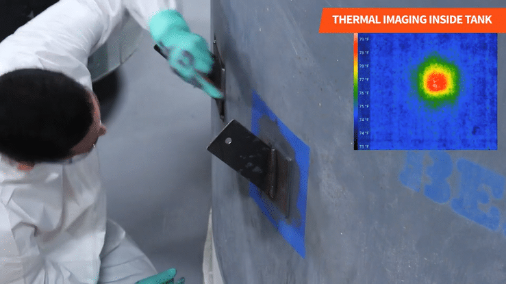 Removal of tape to complete the metal bonding repair
