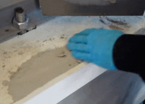 Use a steel float to level the concrete