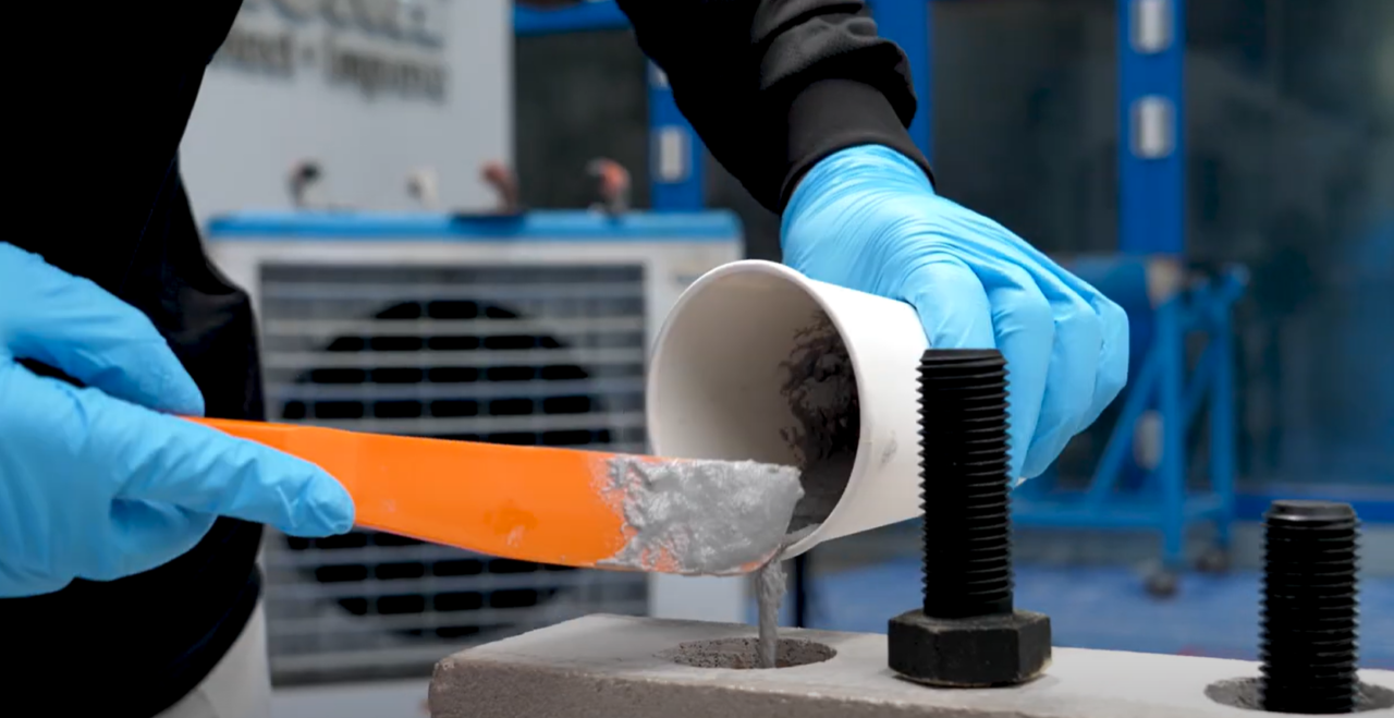 Belzona concrete repair materials offer a solution for securing loose anchor bolts