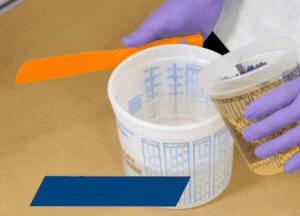 Mix Belzona 4151 (Magma-Quartz Resin) Base and Solidifier