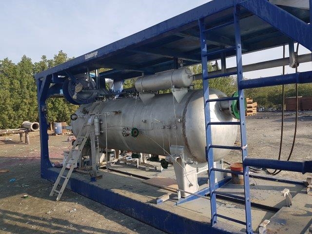 High temperature epoxy applied to test seperator