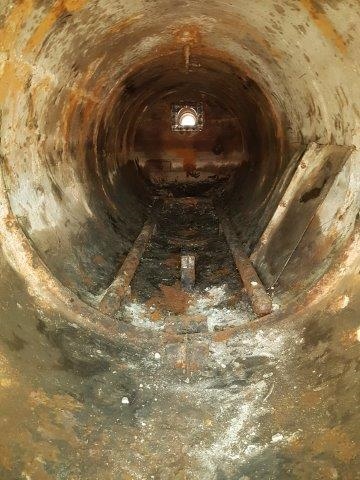 High temperature epoxy applied to test seperator