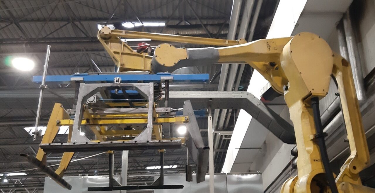 Belzona 1111 (Super Metal) repairs the sheared robot arm, mitigating the need for hot work