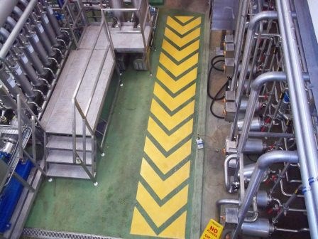 Belzona 4411 (Granogrip) applied on a walkway creating a non-slip surface