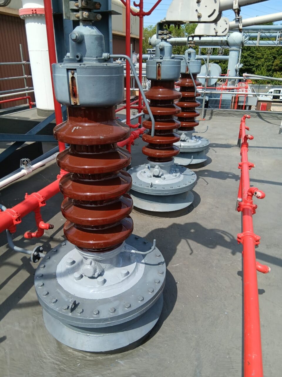 Belzona repair system to bushing flange bases 