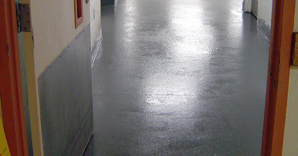 Industrial floor coating application