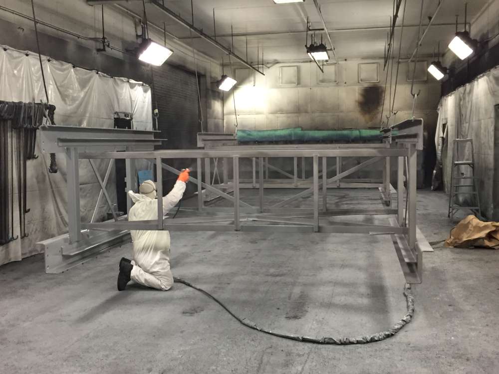 First coat of Belzona 5811 (Immersion Grade) applied to substrate